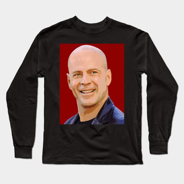 bruce willis Long Sleeve T-Shirt by oryan80